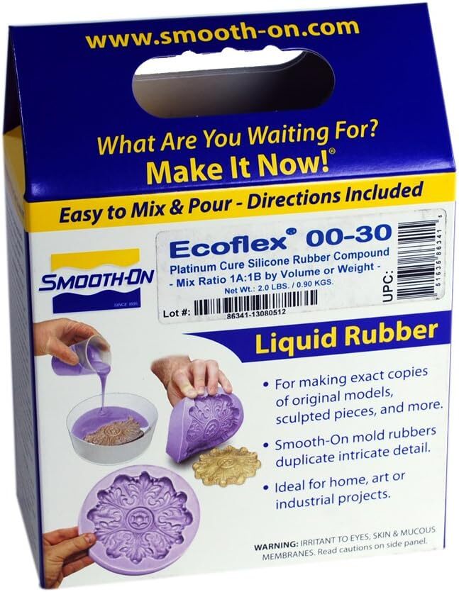 Smooth-On Ecoflex 00-30 Super Soft Silicone Rubber (Pint Unit)