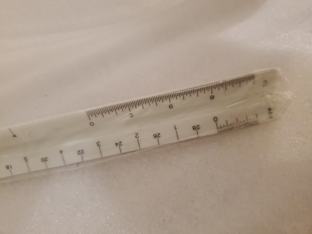 Pacific Arc 91120.12" ARCHITECT Triangular Scale.Open divided: 3/32, 3/16, 1/8,