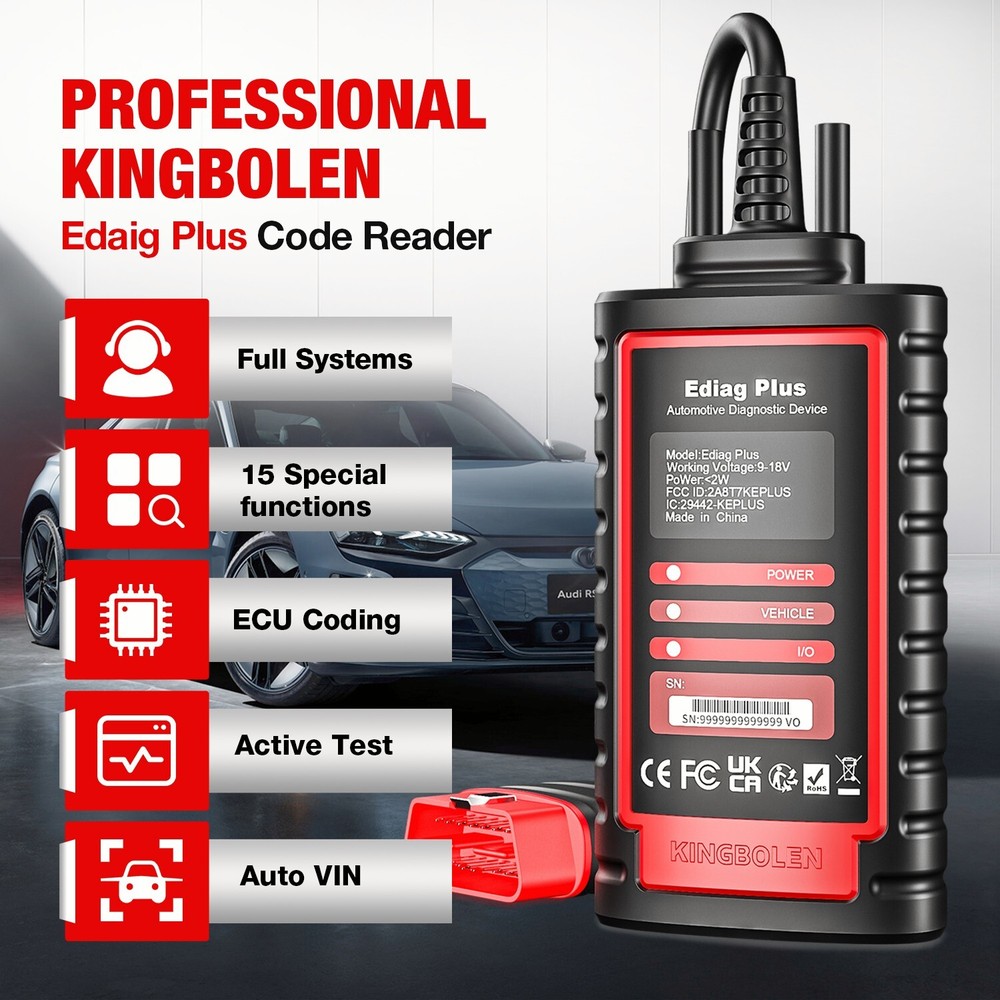 Kingbolen Ediag Plus Bidirectional OBD2 Scanner Car Diagnostic ECU Coding Tool