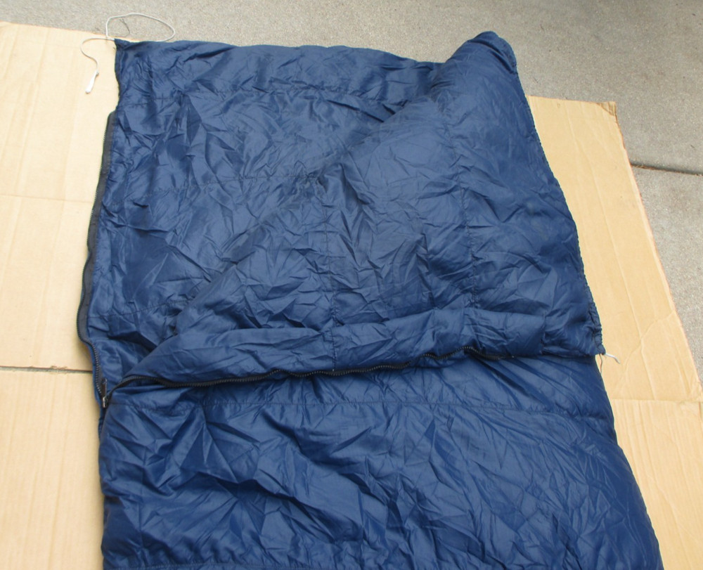 Grey Goose Down Blue Sleeping Bag 83" x 32"