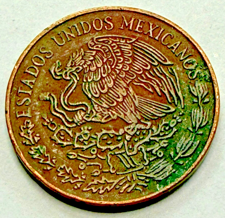 1973 Mexico Cinco 5 Centavos Actual Coin
