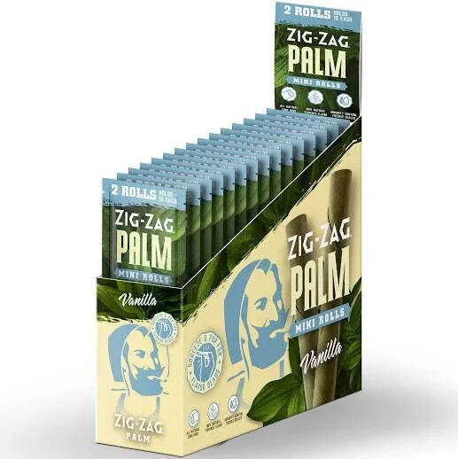 🤍🍥ZIGZAG MINI PALM ROLLS VANILLA🤍🍭15 PACKS PER CARTON