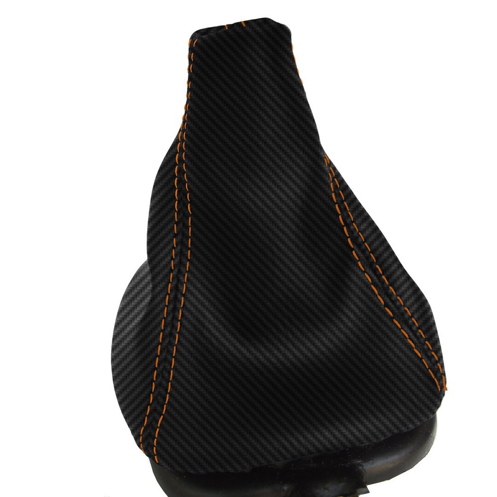 Fits 1995-1999 Dogde Neon Carbon Manual Shift Boot Orange Stitch