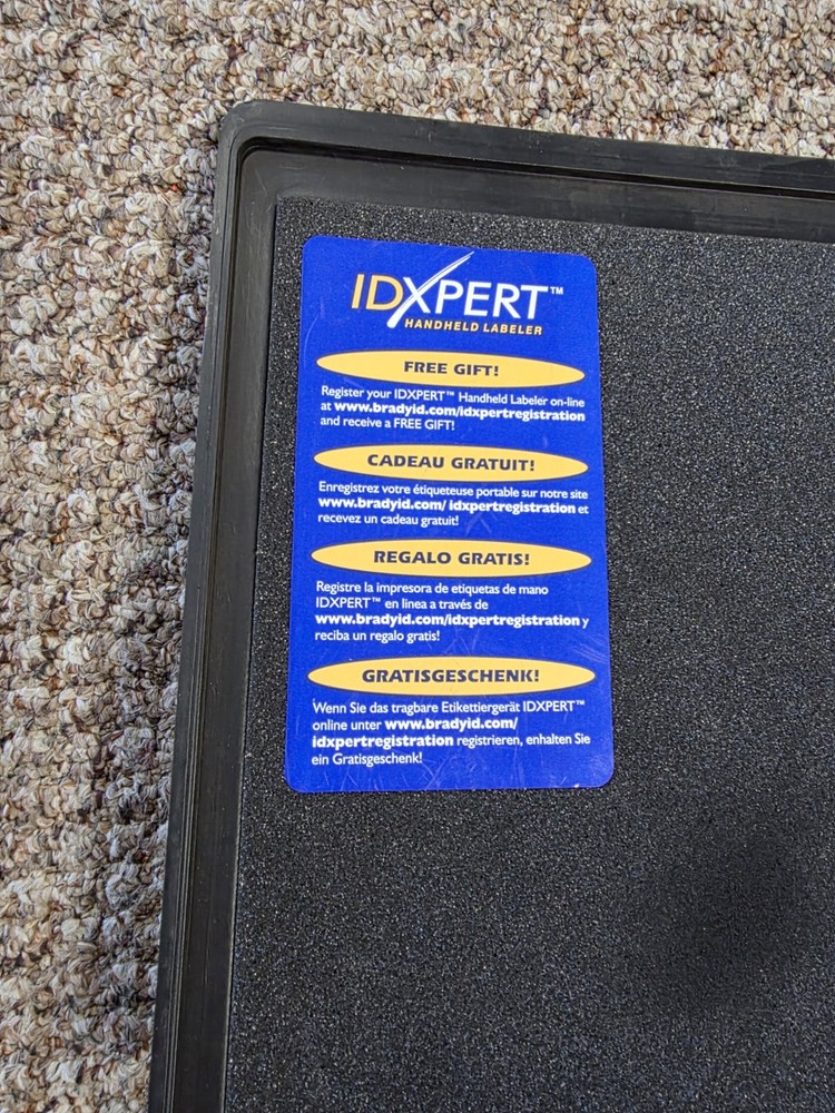 Brady IDXPERT Keyboard Layout Handheld Labeler w/ Case Tested Works!