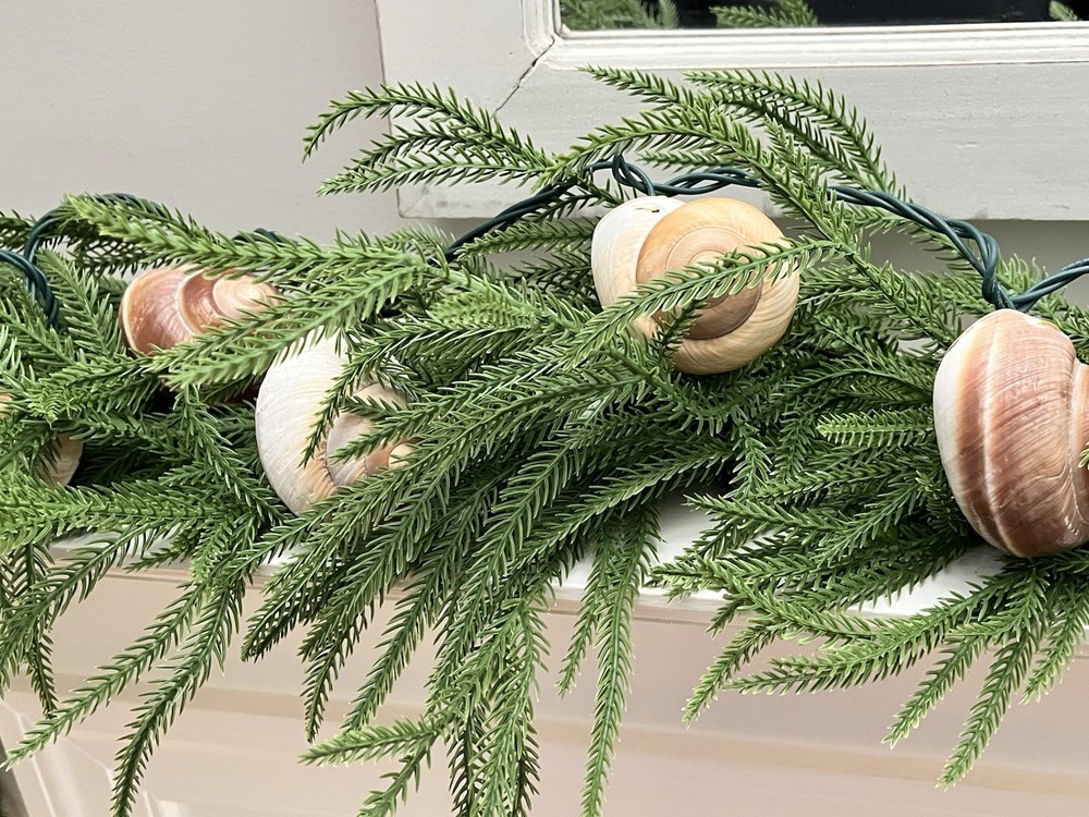 outdoor Sea Shell string lights for patio