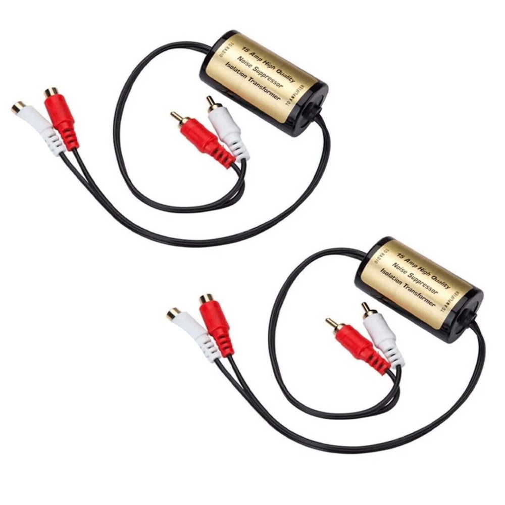 Ground Loop Isolator Noise Filter RCA Connector for Car Amplifier Stereo Setup
