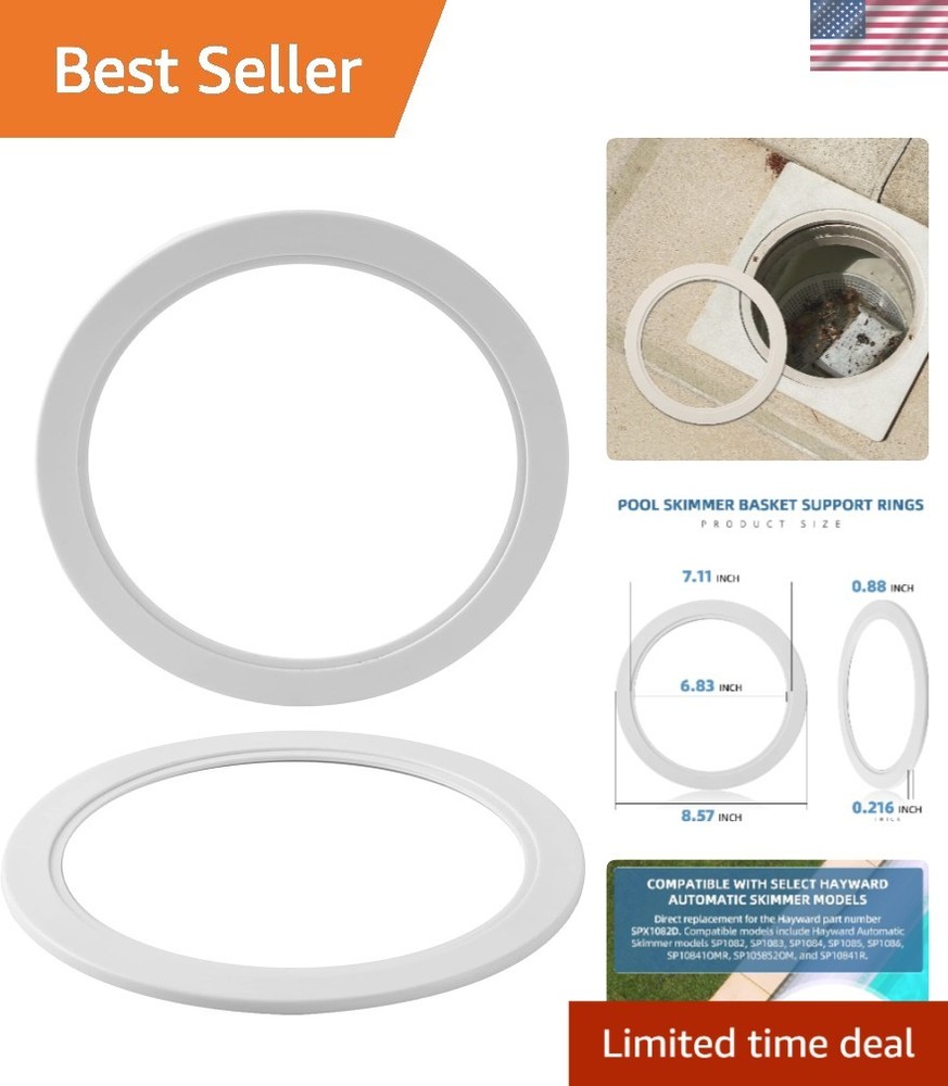 2-Pack Replacement Skimmer Basket Support Rings for Optimal Hayward Efficiency
