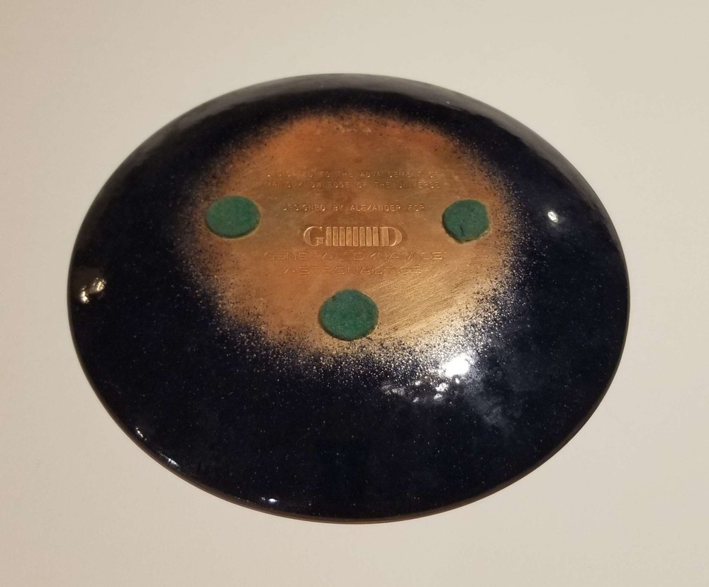 Original 1960s General Dynamics Astronautics Space Program Promotional Plate