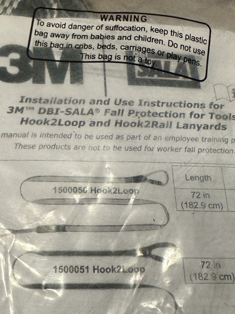 3m Fall Protection 1500050 Lanyard DBI-Sala Hook2loop