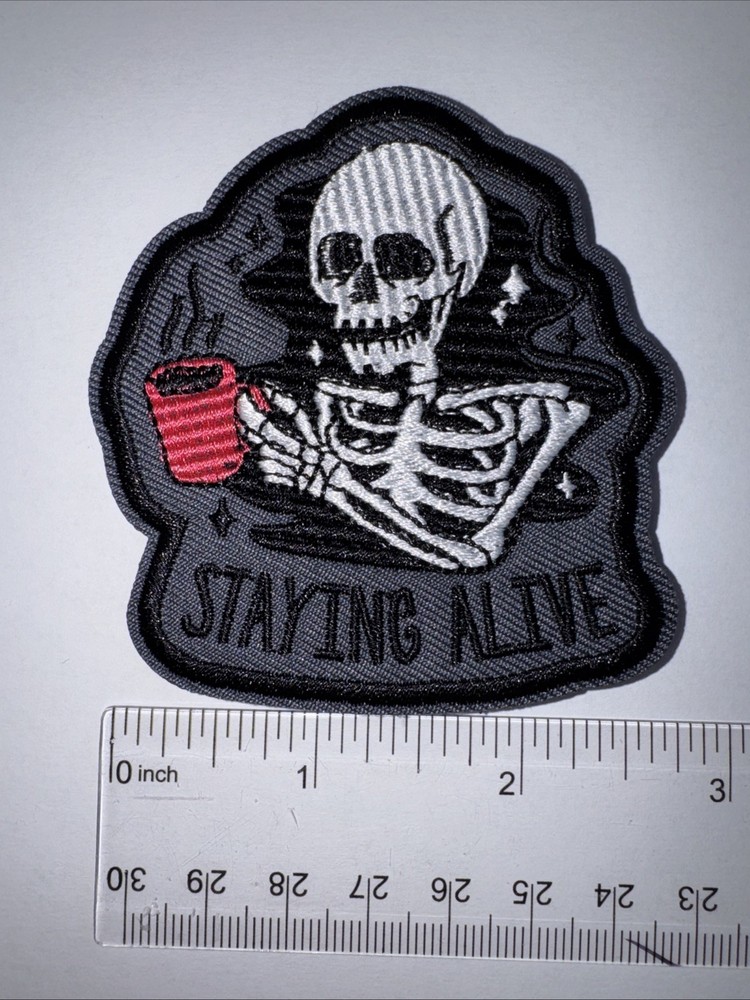 STAYING ALIVE Morale Patch Hook and Loop Patch