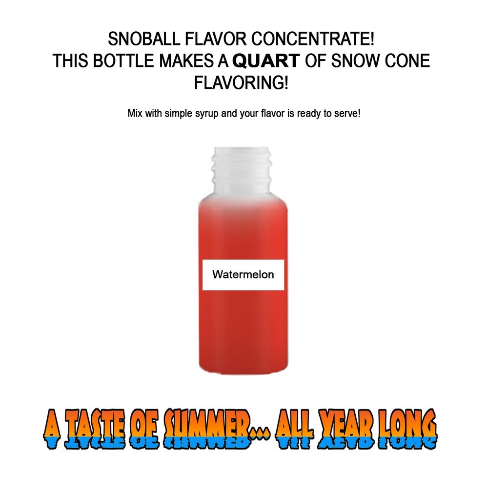 WATERMELON MIX Snow CONE/SHAVED ICE Flavor QUART #1