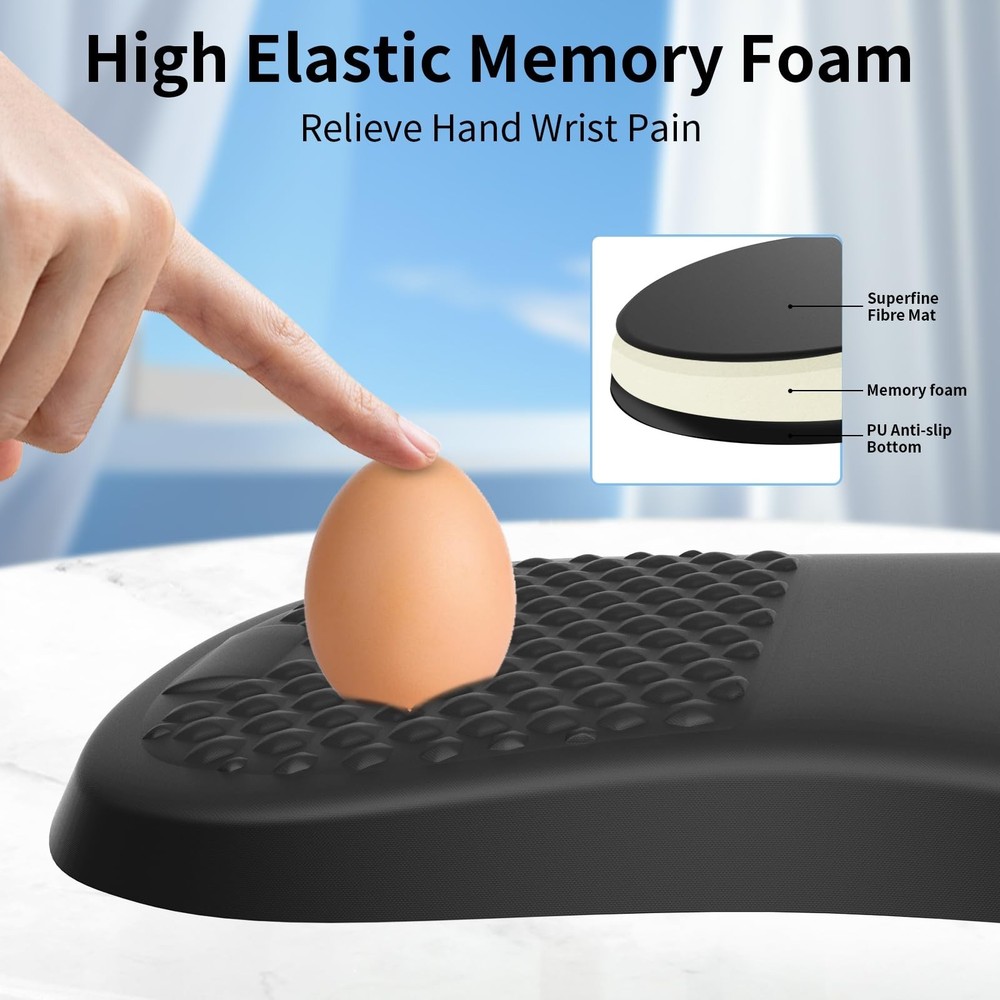 eulps Ergonomic Mouse Pad with Wrist Rest Support, Mousepad with Comfortable ...