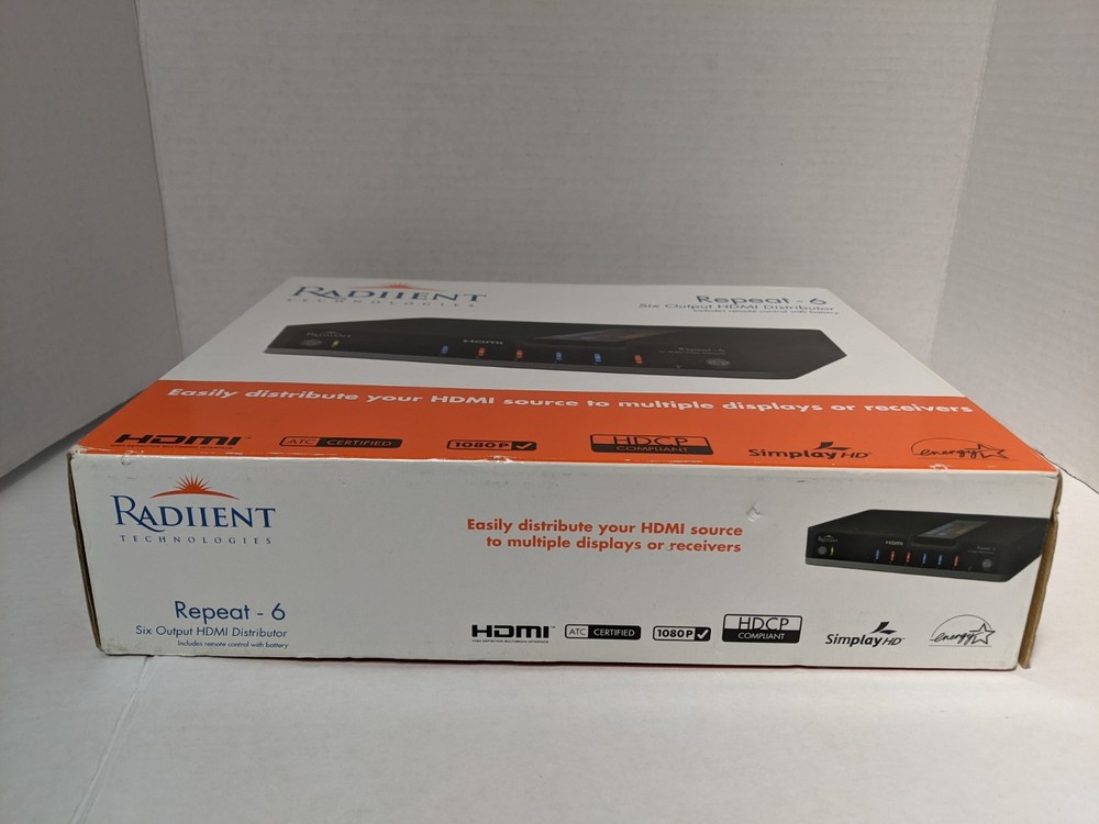 Radient Technologies REPEAT6 6 HDMI Distributor - Open Box Never Used