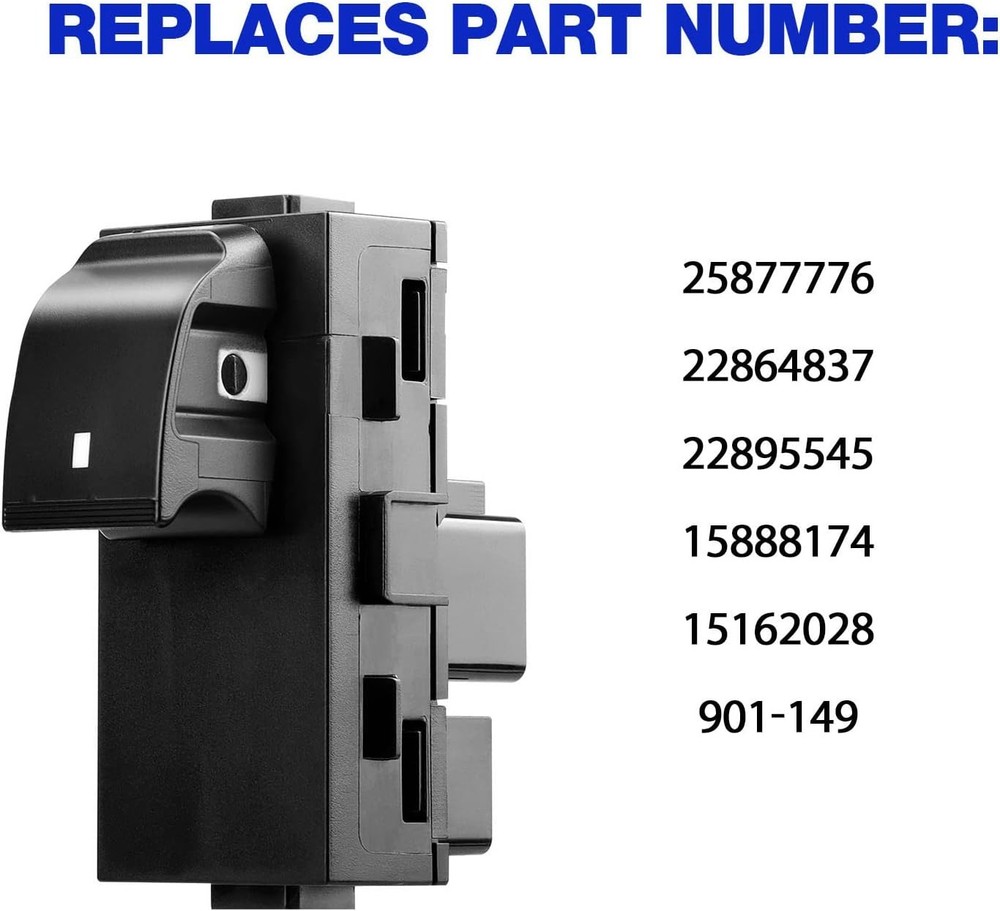 LCWRGS 3pcs Passenger Power Window Control Switch Buttons Compatible with 2008-2
