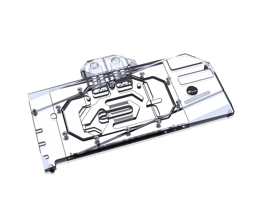 Bykski Full Coverage GPU Water Block and Backplate For ASRock Radeon RX 7900 ...