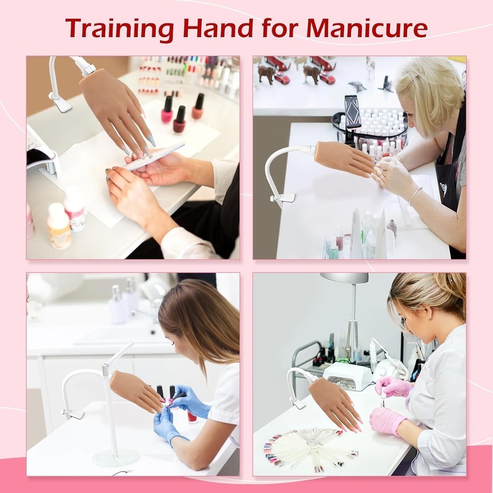 Flexible Fake Training Hand for Nails
