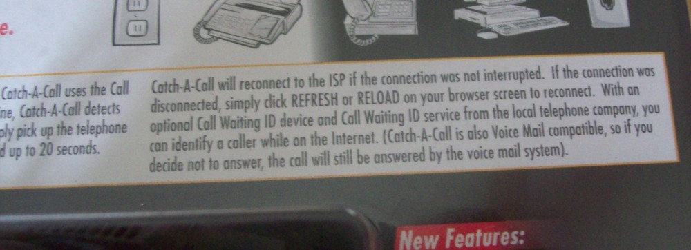 OLD TECH! Catch-A-Call 1-LINE PHONE INTERNET FAX Computer/Browser Compatible NIP