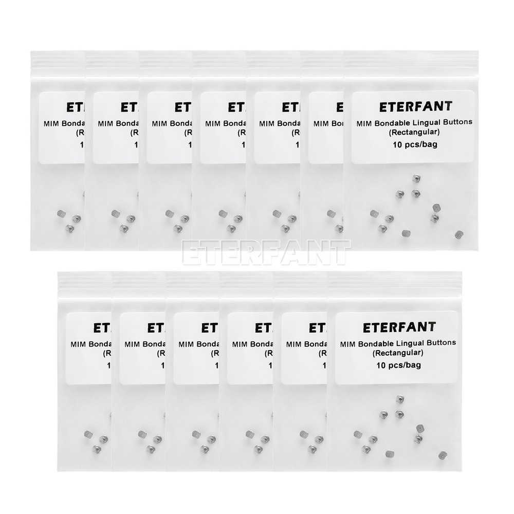 5xETERFANT Dental Ortho Lingual Buttons MIM Bondable Rectangular Base 10pcs/pack