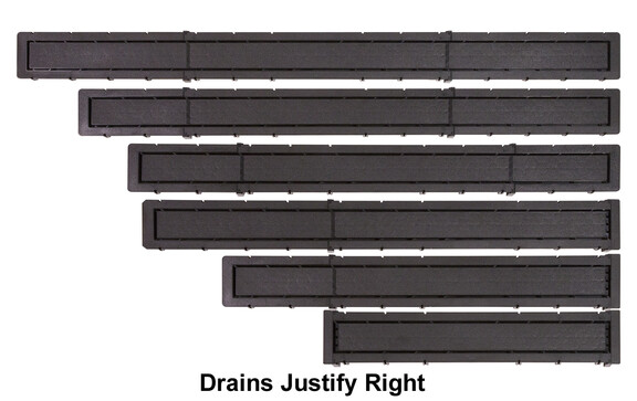 Goof Proof Tile Insert Linear Drain Adjustable 27"- 60" by Mark E industries