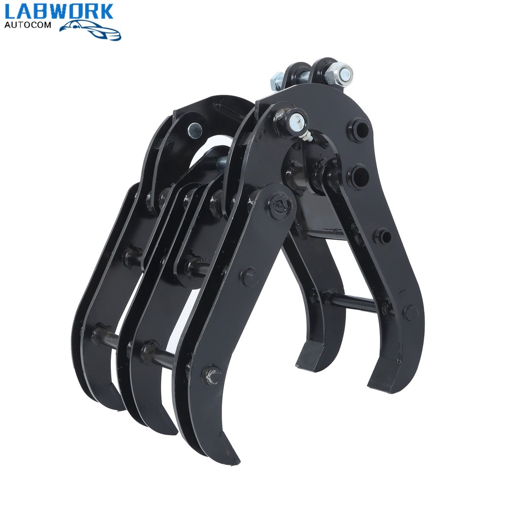 Compact Digger Grapple Claw - Heavy Duty Wide Opening Attachment for Excavators