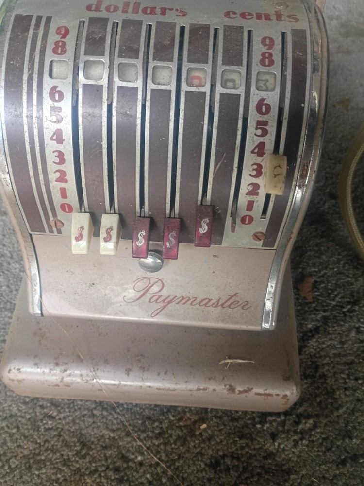 Vintage Paymaster Series S600 Blue Check Writer Authentic Check Stamper Machine