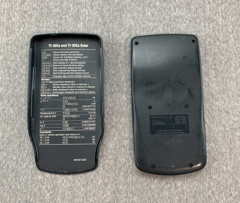 Texas Instruments TI-30Xa Scientific Calculator Cover Tested Working