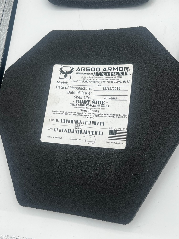 AR500 Body Armor Set (6x6/9x9)