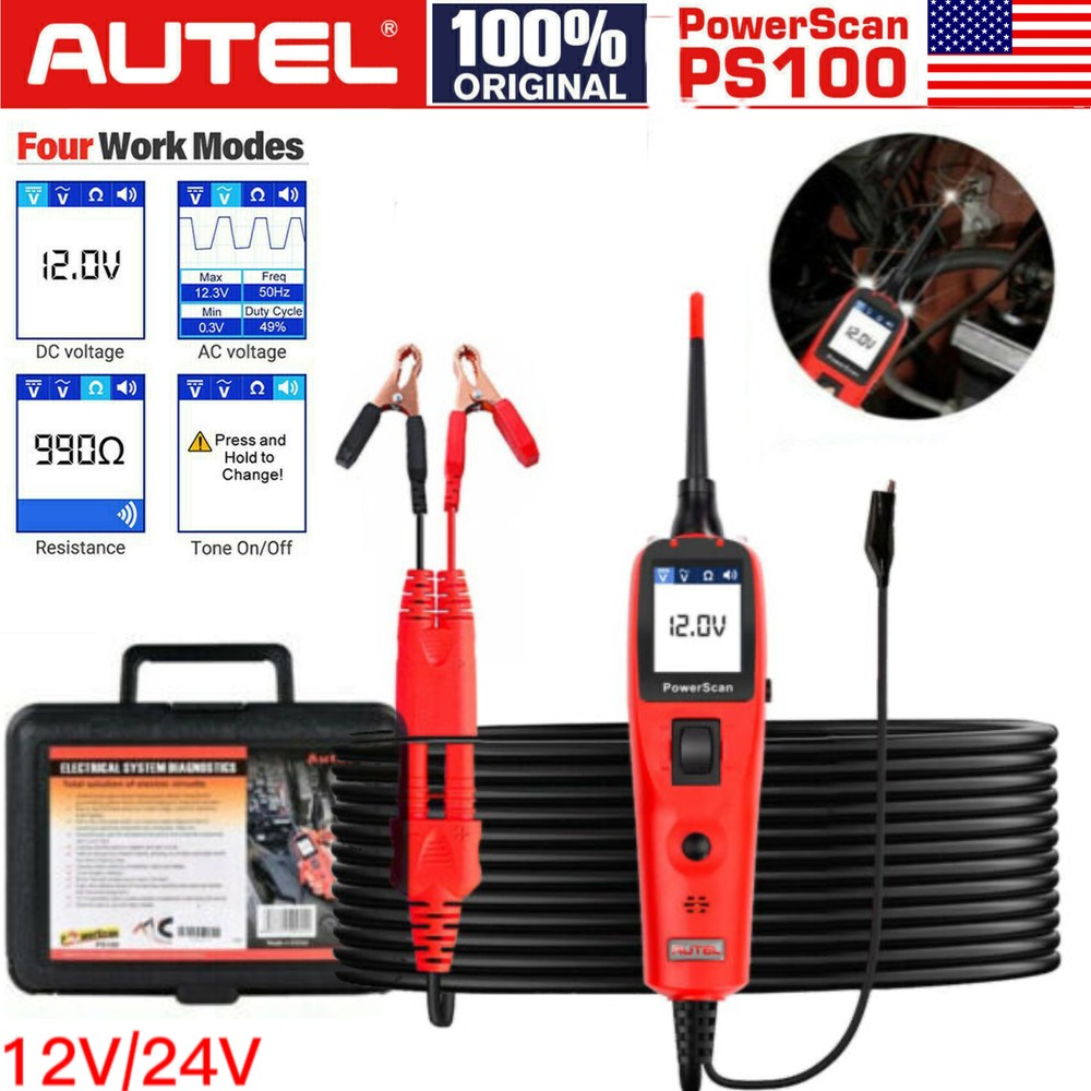 Autel PowerScan PS100 Electrical System Circuit Tester 12V24V Diagnostic Tool