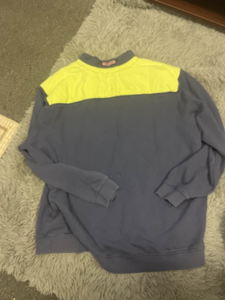 Vineyard Vines Performance 1/4 Zip Pullover Men's Blue Yellow Long Sleeve