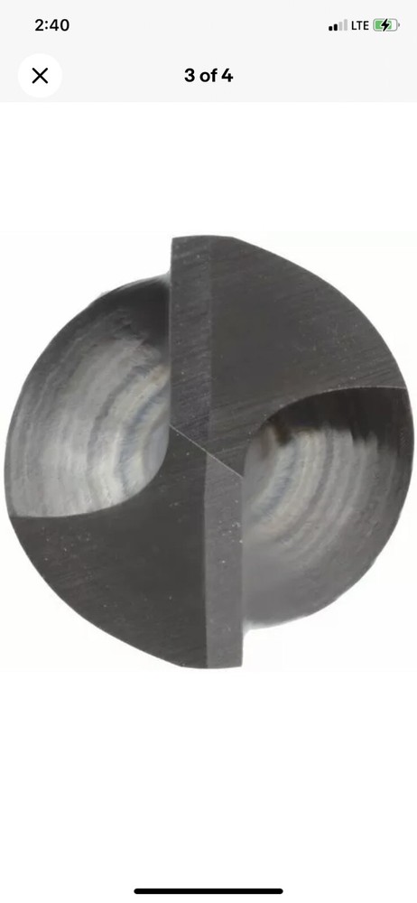 Precision Twist D33F Solid Carbide Short Drill Bit, Uncoated (Bright) Qty 2