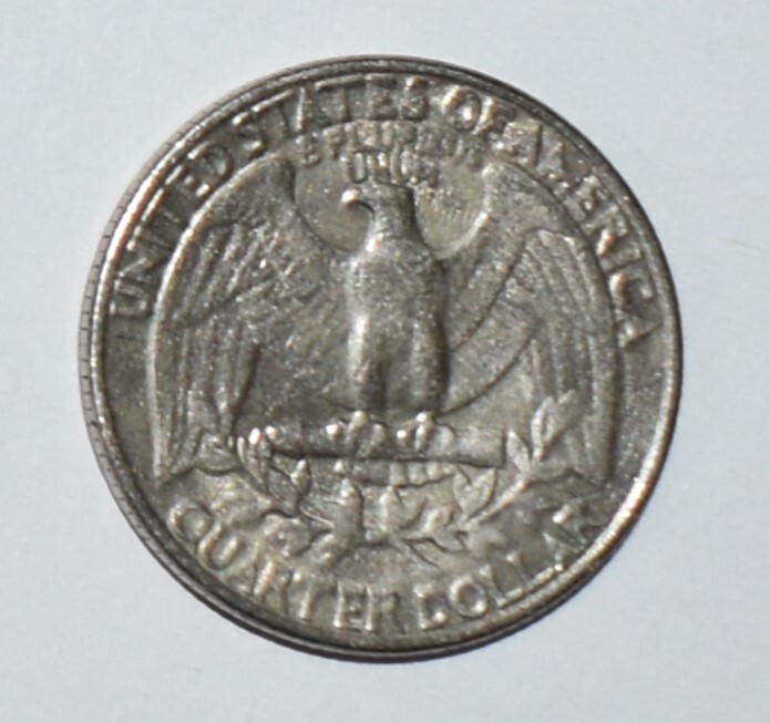 1981 P Quarter Filled Mint Mark Filled Lettering, Die Clash, DD Multi Error