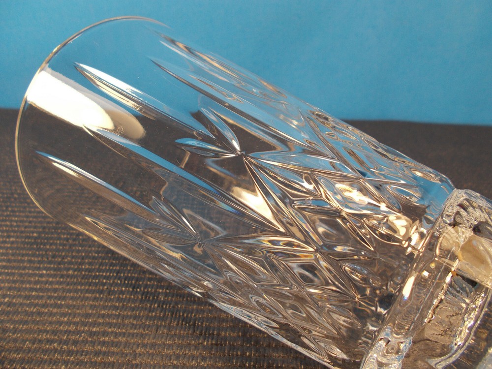 Godinger Crystal Caitlin Pattern Iced Tea Goblet 7 3/4"