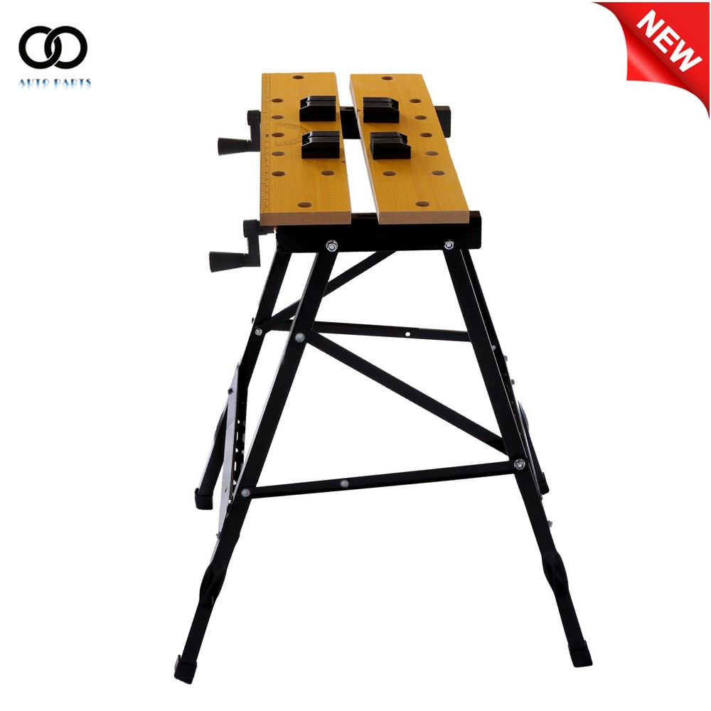 220lbs Adjustable Workbench Foldable with Protractor and Measuring Ruler