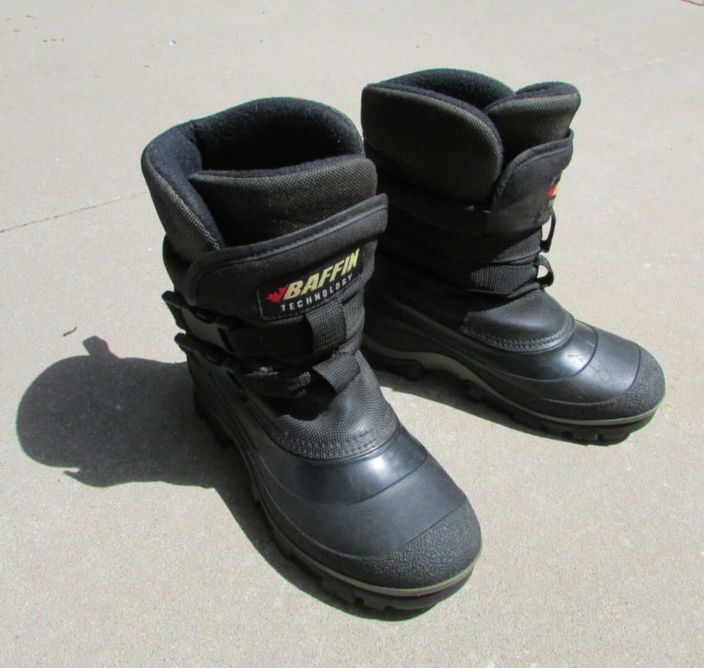 Baffin Technology Black Rubber Bottom Removable Liners Winter Boots Size W10/M8