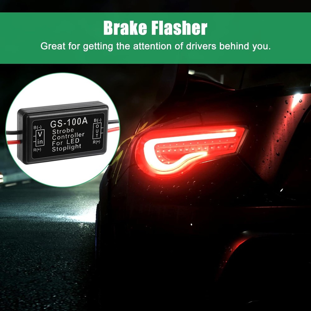 2x Flash Strobe Controller Flasher Module for LED Brake Light Tail Stop Light