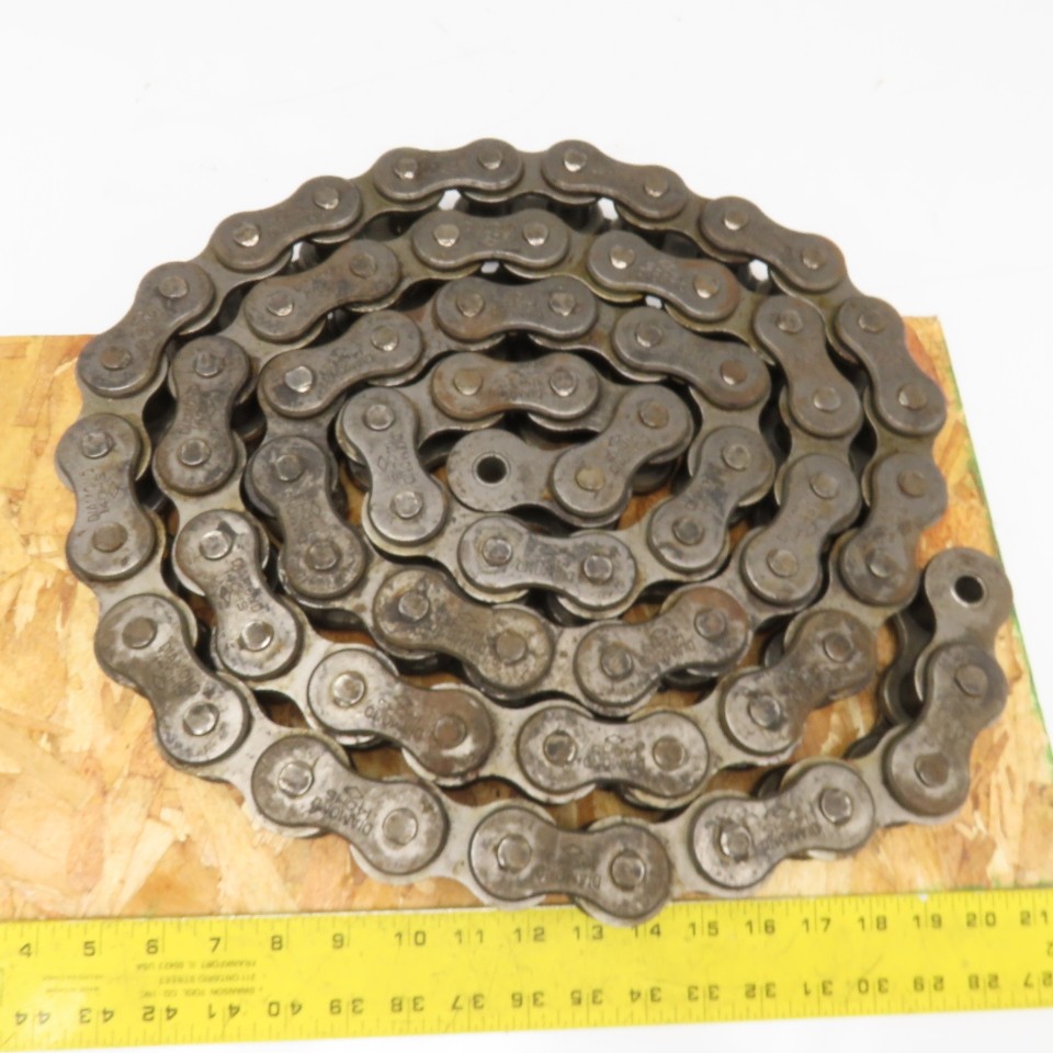 Diamond 140HS #140 Single Strand Riveted Roller Chain 10'