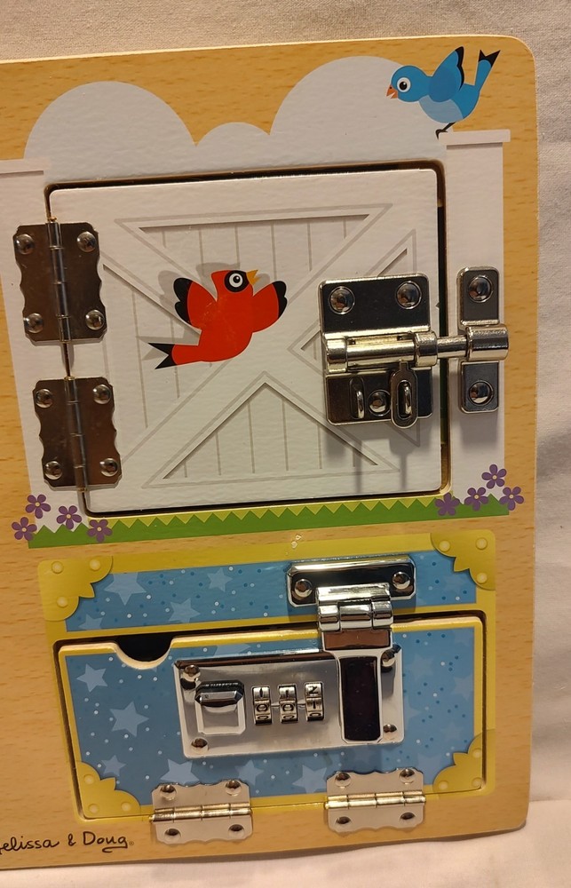 Melissa And Doug Lock And Latch Board, Excellent Condition