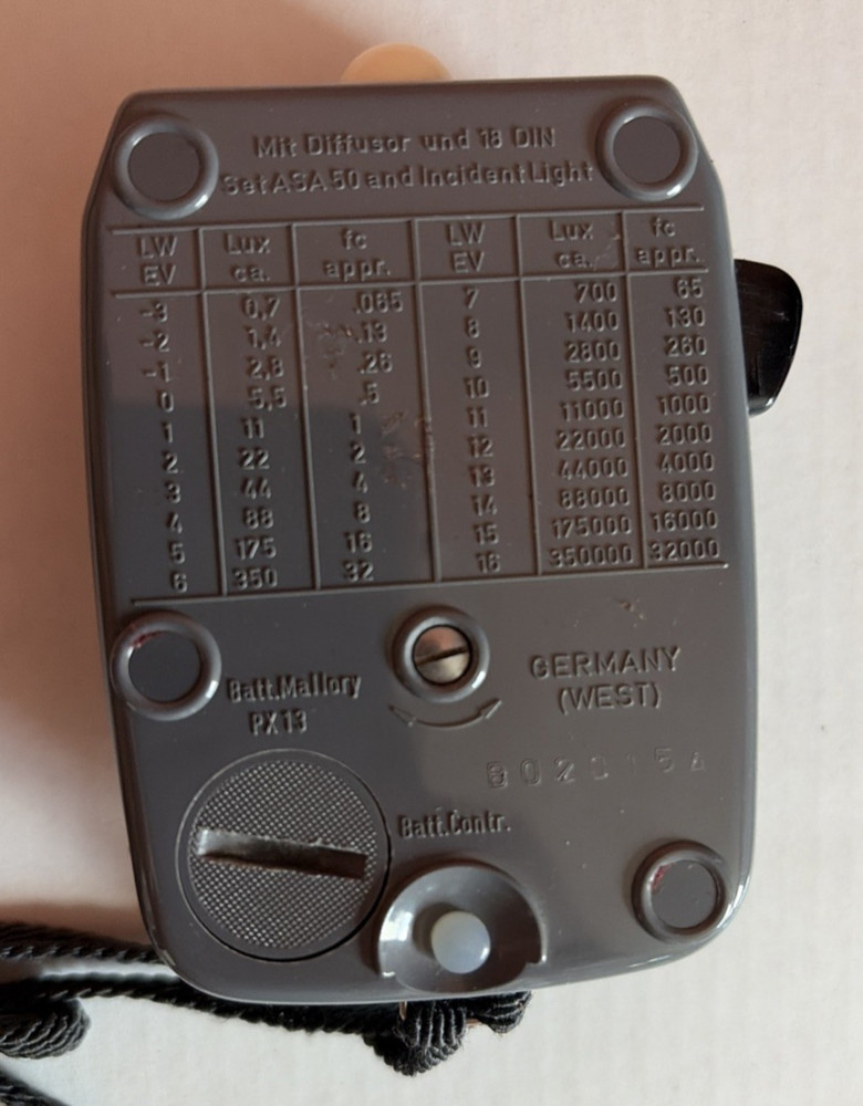 Gossen CdS Super Pilot Light Meter Untested with Case