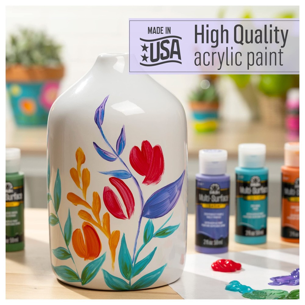Multi Surface Specialty Effect Paint in Assorted Colors 8 oz, Metallic Sterli...