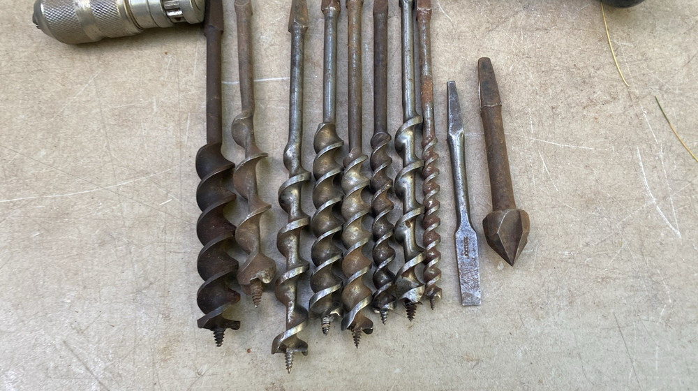 Vintage Sears Bit Brace & 10 Bits