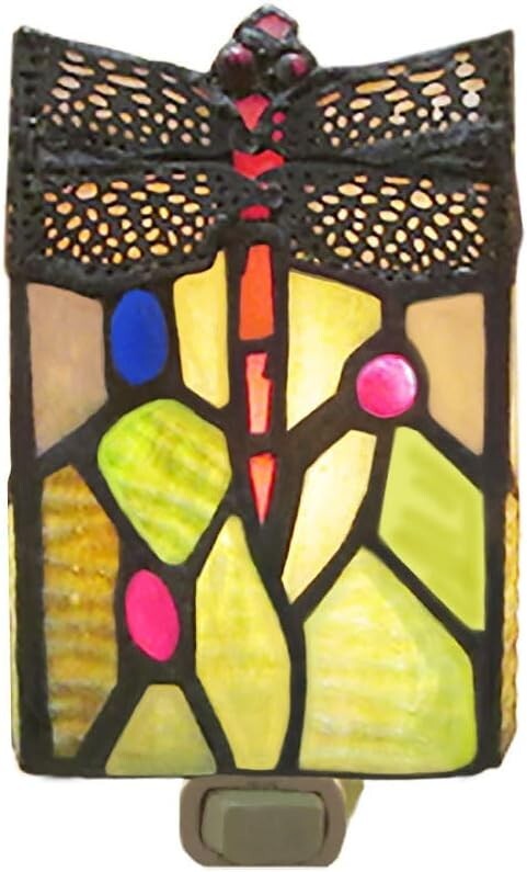 Dragonfly Stained Glass Night Light