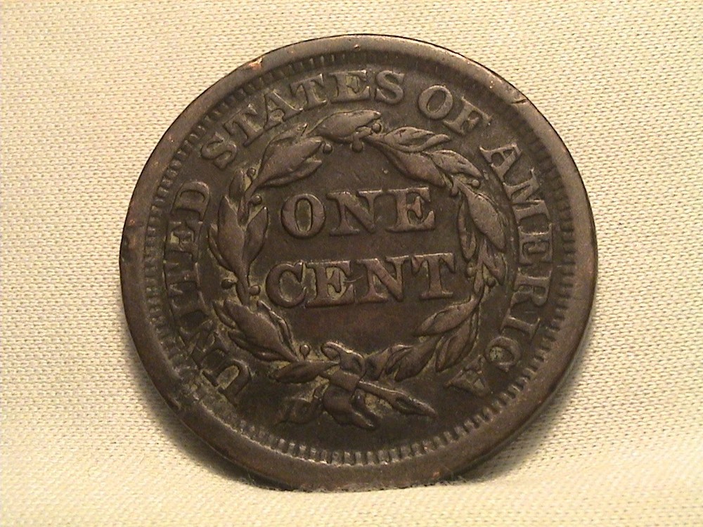 1853 Braided Hair Large Cent