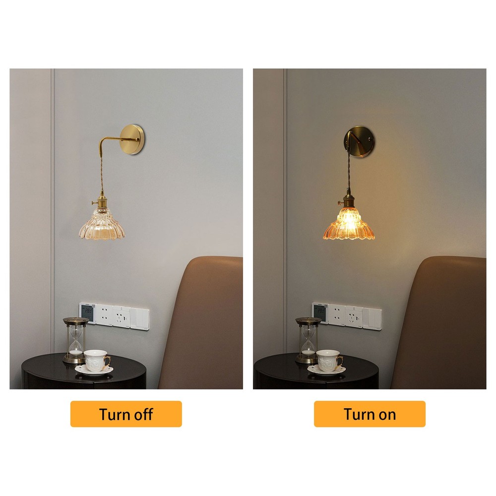 2pcs Gold Vintage Wall Lamp Indoor Wall-mounted Wall Light Without Light Source