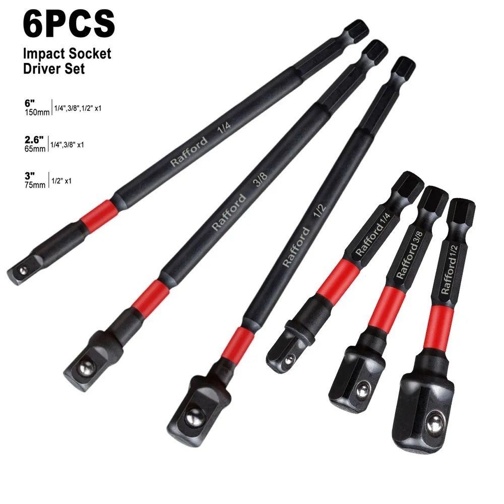 6Pcs Impact Socket Adapter Set