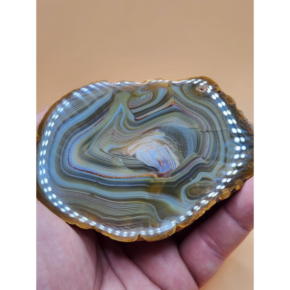 Island Agate Polished Half Nodule