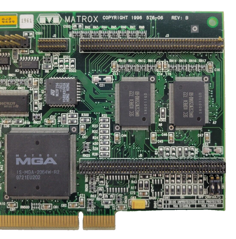 MATROX 576-06 MRVM/VID MILLENIUM VIDEO GRAPHICS CARD USED WORKING