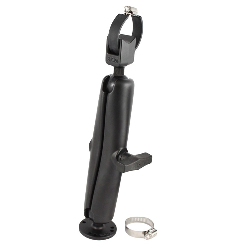 RAM Trolling Motor Stabilizer Mount with Long Arm Strap Base RAM-108-DU