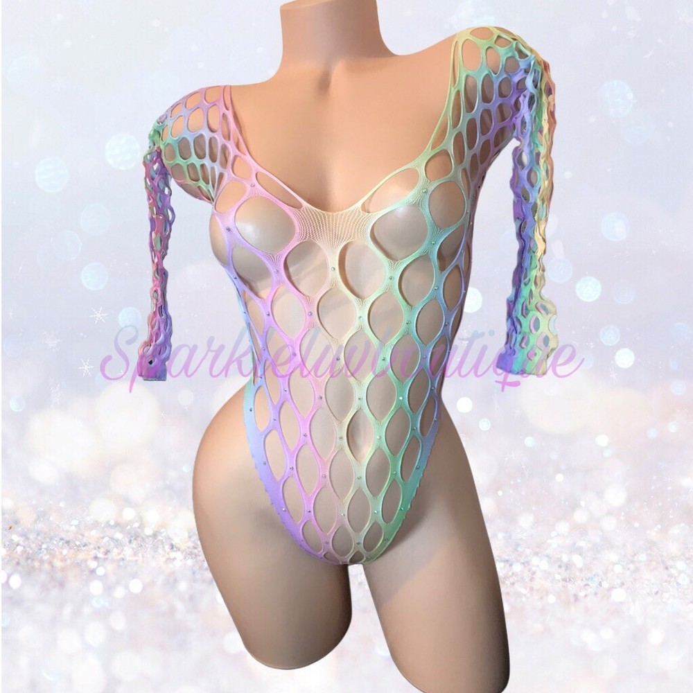 Exotic Dancewear Rhinestone Bodysuit