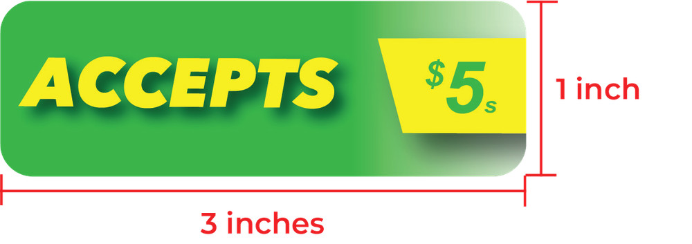 Mars Validator Decal Stickers Accepts $5-20