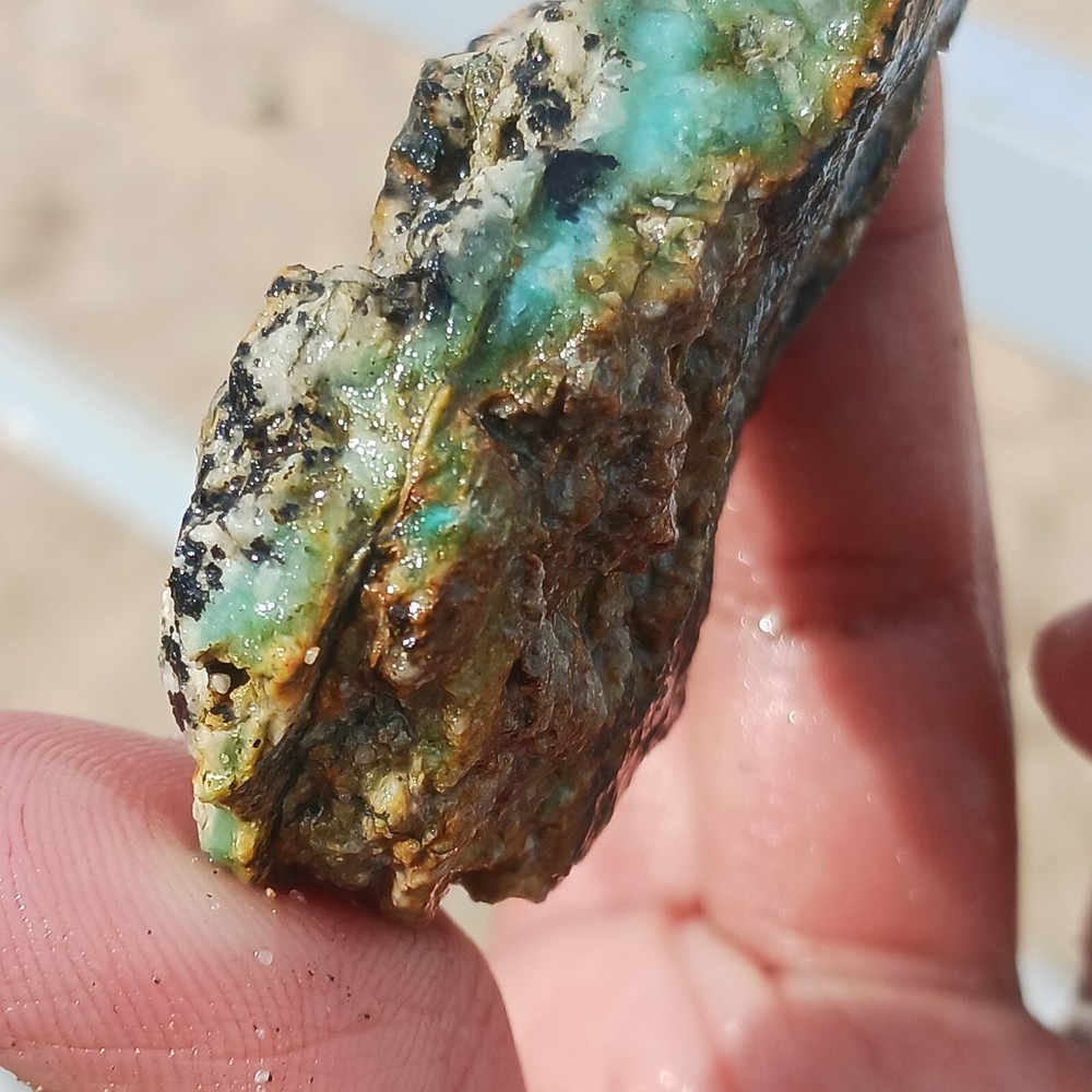 Red KEEP Mine Chrysocolla Rough Specimen Quartz Dendrites Unique